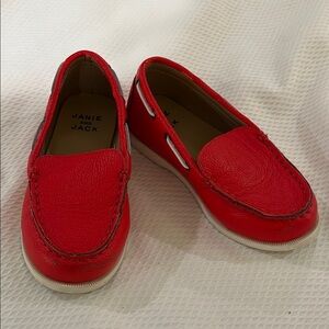Janie and Jack Red Driving Loafers